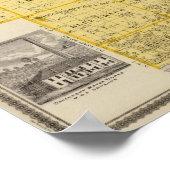 アイオワ州のスコット郡の州の地図 ポスター (角)