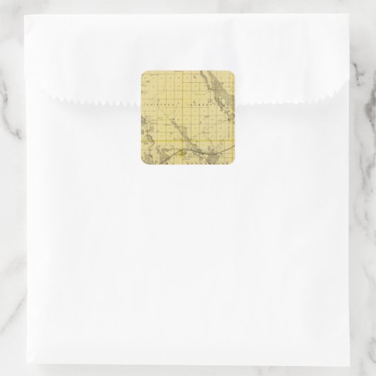 アイオワ州のチカソー郡の州の地図 スクエアシール (バッグ)