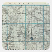 アイオワ州のデカトゥル郡の州の地図 スクエアシール (正面)