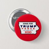 アイオワ州のトランプペンセ2020 缶バッジ (正面&裏面)
