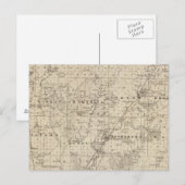 アイオワ州のハリソン郡の州の地図 ポストカード (正面/裏面)