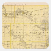 アイオワ州のハードン郡の州の地図 スクエアシール (正面)