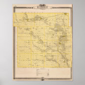 アイオワ州のハードン郡の州の地図 ポスター