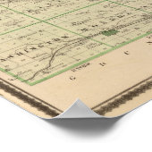 アイオワ州のバトラー郡の州の地図 ポスター (角)