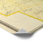 アイオワ州のモノナ郡の州の地図 ポスター (角)