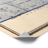 アイオワ州のライト郡の州の地図 ポスター (角)