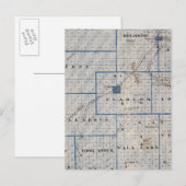 アイオワ州のライト郡の州の地図 ポストカード (正面/裏面)