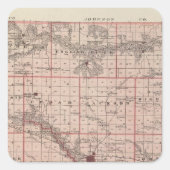 アイオワ州のワシントン郡の州の地図 スクエアシール (正面)