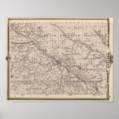 アイオワ州のワペロ郡の州の地図 ポスター (正面)