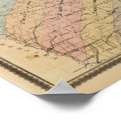 アイオワ州の地質図 ポスター (角)