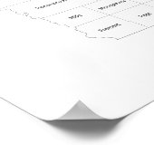 アイオワ州の州の概要と名前を示す地図 ポスター (角)