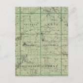 アイオワ州の州、アドエア県の地図 ポストカード (正面)