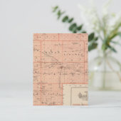 アイオワ州の州、グランディ郡の地図 ポストカード (スタンド正面)