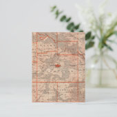 アイオワ州の州、マリオン県の地図 ポストカード (スタンド正面)