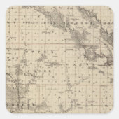 アイオワ州の州、リン郡の地図 スクエアシール (正面)