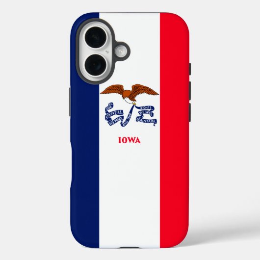 アイオワ州の旗のデザイン Case-Mate iPhoneケース (裏面)