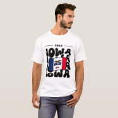 アイオワ州の旗 アメリカ Tシャツ (正面フル)