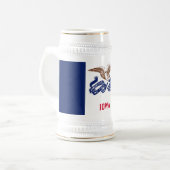 アイオワ州の旗 ビールジョッキ (正面左)