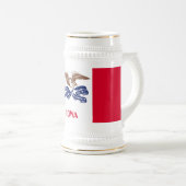 アイオワ州の旗 ビールジョッキ (正面右)