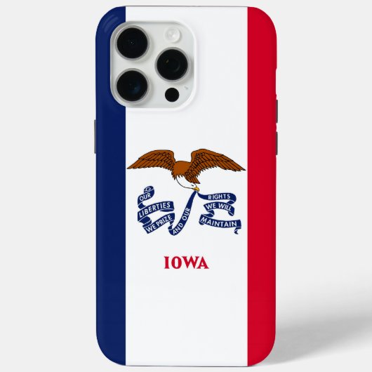 アイオワ州の旗 Apple iPhone 15 Pro Max ケース Case-Mate iPhoneケース (裏面)