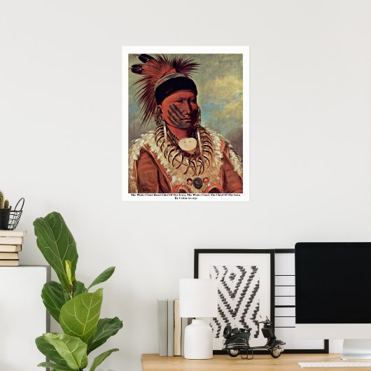 アイオワ州の白い雲頭 ポスター (ホームオフィス)