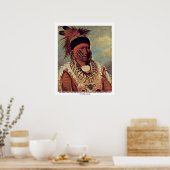 アイオワ州の白い雲頭 ポスター (キッチン)