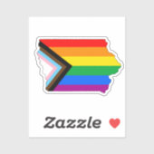アイオワ州の誇り LGBTQ プログレスプライド シール (シート)