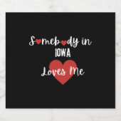 アイオワ州の誰かが私を愛している スパークリングワインラベル (シングルラベル)