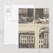 アイオワ州イーストデモインとデモインのビジネス ポストカード (正面/裏面)