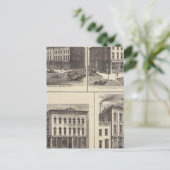 アイオワ州イーストデモインとデモインのビジネス ポストカード (スタンド正面)