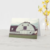 アイオワ州カローナバーンフェイクヴィンテージ写真 カード (黄色い花)