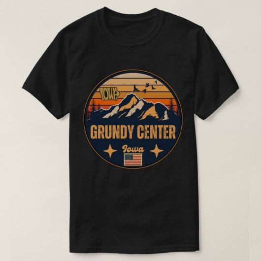 アイオワ州グランディーセンター アメリカ合衆国 Tシャツ (デザイン正面)