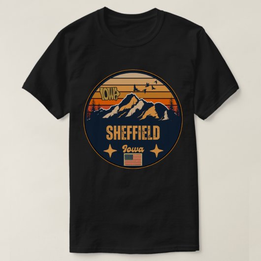 アイオワ州シェフィールド Tシャツ (デザイン正面)