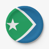 アイオワ州シダーラピッド州旗 ペーパープレート (正面)