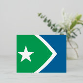 アイオワ州シダーラピッド州旗 箔シーズンポストカード (立ち正面)