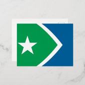 アイオワ州シダーラピッド州旗 箔シーズンポストカード (正面/裏面)