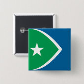 アイオワ州シダーラピッド州旗 缶バッジ (正面&裏面)