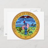 アイオワ州シール ポストカード (正面/裏面)