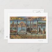 アイオワ州スーシティ – ラージレターシーン2 ポストカード (正面/裏面)