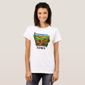 アイオワ州タトゥースタイルコーンフィールズ農地 Tシャツ (正面フル)