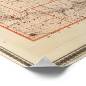 アイオワ州ダラス郡の州の地図 ポスター (角)