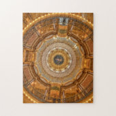 アイオワ州デモインのアイオワ州キャピトルドーム。 ジグソーパズル (縦)