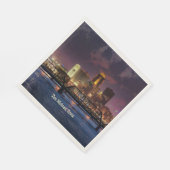 アイオワ州デモインの街並 スタンダードランチョンナプキン (角)