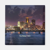 アイオワ州デモインの街並 マグネット (正面)