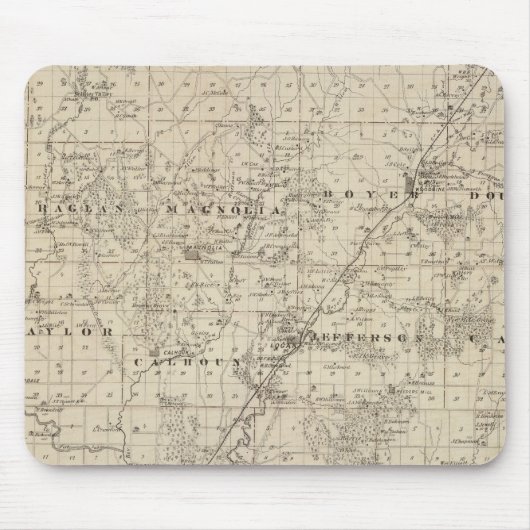 アイオワ州ハリソン郡州地図 マウスパッド (正面)