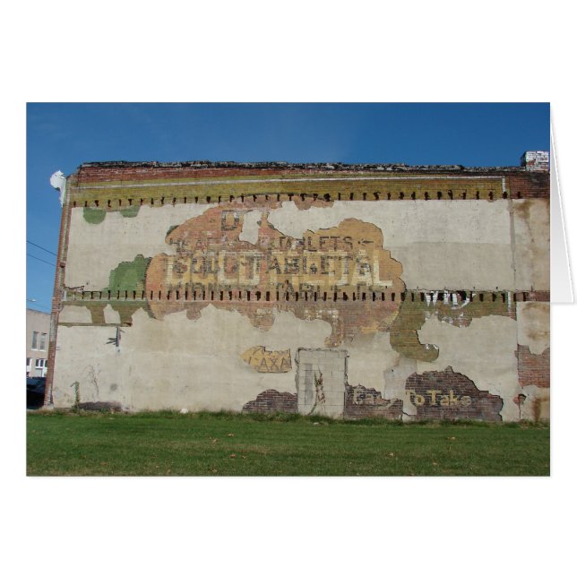 アイオワ州ブライトン幽霊標識 (正面横)