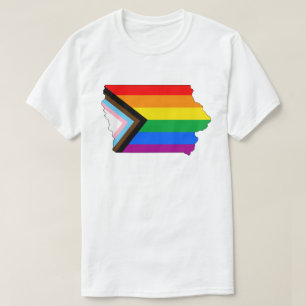 アイオワ州プライド LGBTQ プログレスプライド Tシャツ
