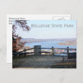 アイオワ州ベルビュー州パーク ポストカード (正面/裏面)