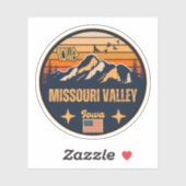 アイオワ州ミズーリ渓谷 シール (シート)