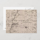 アイオワ州モンゴメリー郡の州の地図 ポストカード (正面/裏面)